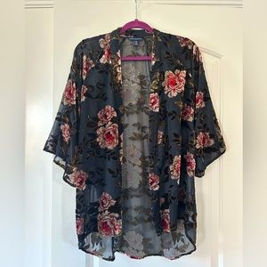 Kimono, sheer, burnout velvet, XS/S